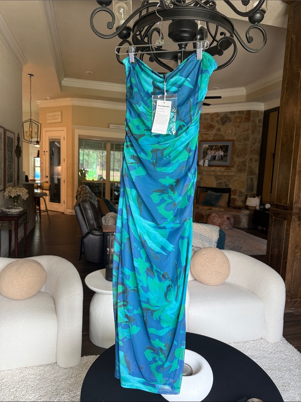 Women’s Blue & Teal Floral Maxi Dress